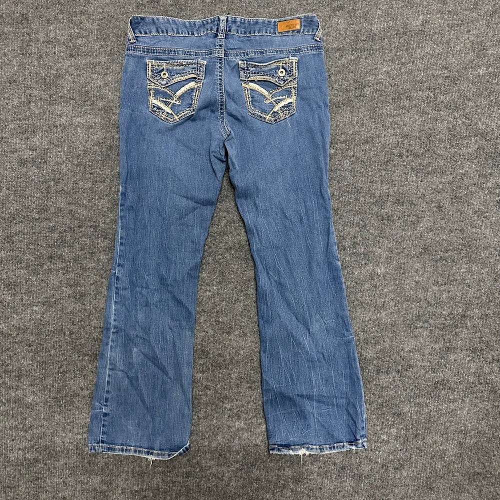 Amethyst Jeans Womens Size 13 Short Blue Bootcut Stretch Denim Thick Flare